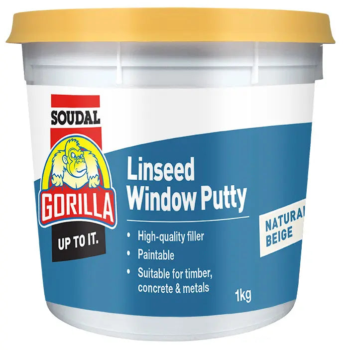 SOUDAL GORILLA LINSEED WINDOW PUTTY 1KG - PRICED PER UNIT - MINIMUM ORDER QUAINTY 6 UNITS