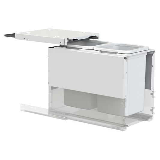 Blum Hideaway (Nz made) Concelo entro waste bin set 2 x 20 l for cabinet width: 350, 400 and 450 mm