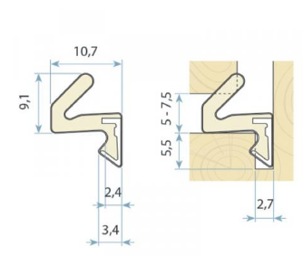 Lohala Weather Seal Aquamac 21 Black ,Brown & White - Sold in 10 metre Increments Price per Metre