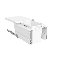Tanova NZ Designer Soft Close Kitchen Bin - 450mm,400mm,350mm Cabinet - 1 x 50Litre ,1 x 36Litre ,,1 x 20Litre & 2 x 10Litre – White