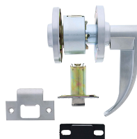 Carbine Australia Newmarket 6000 Cylindrical Latching Half set - 60mm & 70mm backset - Outside no Handle - Inside free Brushed Satin Chrome