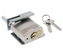 Carbine Australia Acorn Multi Function Lock with Carbine C50 Padlock Right handed & Left handed  Silver / Brass