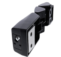 Carbine Australia Armadillo Hasplock Double Hinge ,Single hinge & Standard Type. Accepts Restricted keyways, Non-Handed - High Resistance to force. Suitable for Right Angle or Curved Mountings - Black