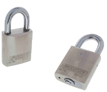 Carbine Australia Brass padlock - 9.5mm x 30mm x 50mm Molybdenum Alloy Shackle - Brushed Chrome