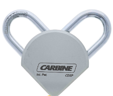 Carbine Australia Dual Entry / Dual Shackle padlock with 2 Figure 8 Cylinders 8mm / 28mm / 45mm Keyed to Differ Kit Or No Cylinder - Silver