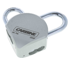 Carbine Australia Dual Entry / Dual Shackle padlock with 2 Figure 8 Cylinders 8mm / 28mm / 45mm Keyed to Differ Kit Or No Cylinder - Silver