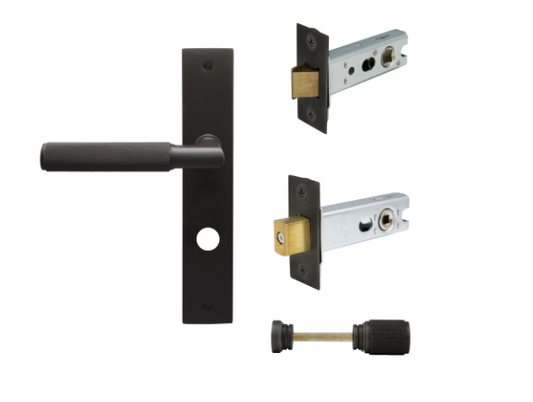 Windsor Premium NZ NIDO Lumina Longplate Privacy Set - Diamond Knurl Priced Per Set Available in 7 Colours