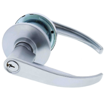Carbine Australia Newmarket 6000 Cylindrical Classroom set - Outside Locks / Unlocks,Lever 60mm & 70mm Backset C4 Keyed to Differ - Brushed Satin Chrome