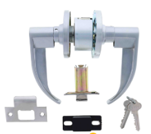 Carbine Australia Newmarket 6000 Cylindrical Classroom set - Outside Locks / Unlocks,Lever 60mm & 70mm Backset C4 Keyed to Differ - Brushed Satin Chrome