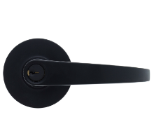 Carbine Australia Newmarket 6000 Cylindrical Classroom set Disability Levero - Outside key locks/unlocks - 70mm backset, C4 Keyed to Differ - Matte Black