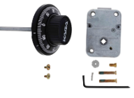 Carbine Australia Dial 3 Wheel Mechanical Lock - Complete kit ,1 million Combs. -Satin Chrome