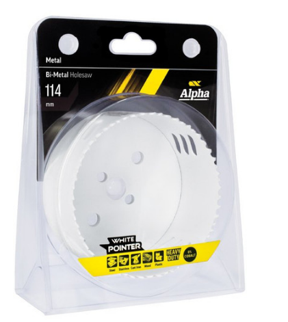 Trucut Heavy Duty Alpha Holesaw - Bi Metal - 92mm ,95mm ,98mm ,100mm ,102mm ,105mm ,108mm,111mm ,114mm & 121mm