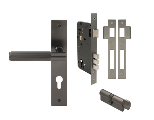 Windsor Premium NZ NIDO Verge Longplate Entrance Set - Linear Knurl Priced Per Set Available in 7 Colours