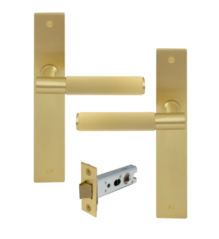 Windsor Premium NZ NIDO Verge Longplate Passage Set - Linear Knurl Priced Per Set Available in 7 Colours