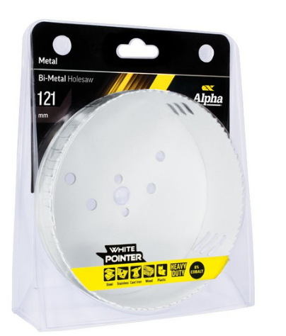 Trucut Heavy Duty Alpha Holesaw - Bi Metal - 92mm ,95mm ,98mm ,100mm ,102mm ,105mm ,108mm,111mm ,114mm & 121mm