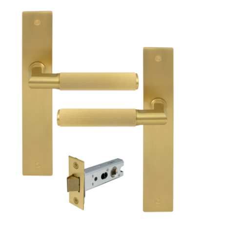 Windsor Premium NZ NIDO Lumina Longplate Passage Set - Linear Knurl Priced Per Set Available in 7 Colours