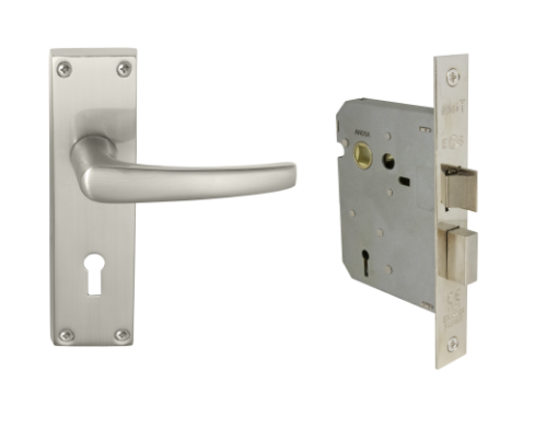 Windsor Premium NZ Contract - Longplate Locking Set Price Per Set - Matt Black ,Brushed Nickel