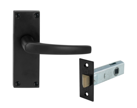 Windsor Premium NZ Contract - Longplate Passage Set Price Per Set - Matt Black ,Brushed Nickel