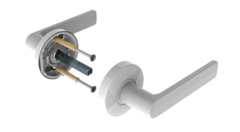 ASSA ABLOY VELOCITY 63MM ROSE ROSE L3 ELEMENT PASSAGE ,PRIVACY & DUMMY HALF SET SATIN CHROME