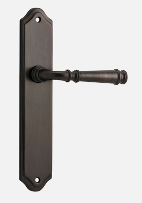 Iver Verona Door Lever 10718 Shouldered Backplate Signature Brass - Passage ,Privacy & Entrance