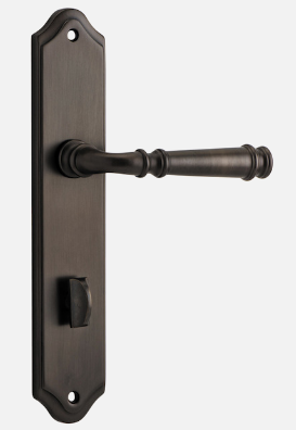 Iver Verona Door Lever 10718 Shouldered Backplate Signature Brass - Passage ,Privacy & Entrance