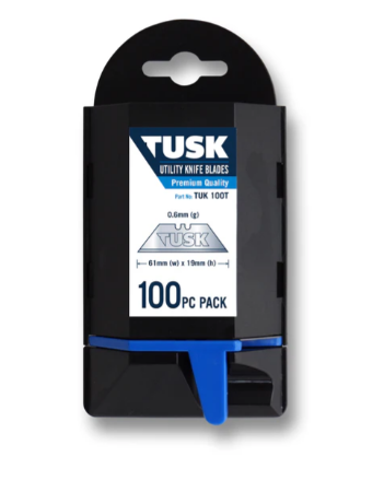 Tusk Heavy Duty Utility Knife Blades & Knife - 2pc Set ,10pc pack ,50pc pack & 100pc pack