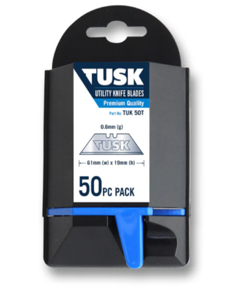 Tusk Heavy Duty Utility Knife Blades & Knife - 2pc Set ,10pc pack ,50pc pack & 100pc pack