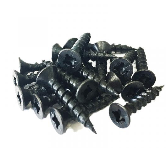 Lohala Prehanging Screw Steel Hingefix #8 x 19mm ,8 x 25mm & 8 x 30mm - Black Combo Pozi /SQ [ 200 and 1000 )