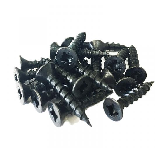 Lohala Prehanging Screw Steel Hingefix #8 x 19mm ,8 x 25mm & 8 x 30mm - Black Combo Pozi /SQ [ 200 and 1000 )