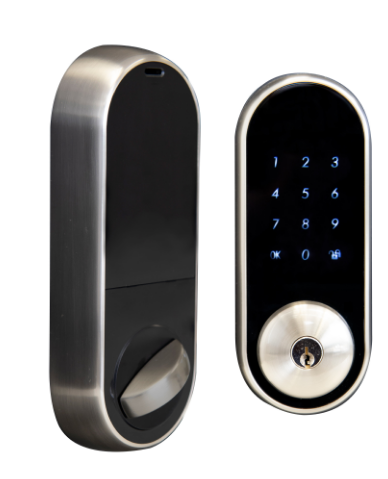 Windsor Premium NZ Bluetooth Electronic D.bolt Lock-Oval Matt Black & Brushed Nickel