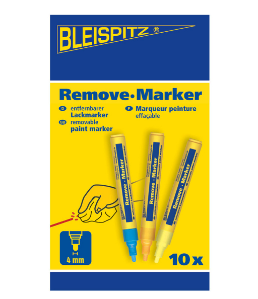 Trucut Heavy Duty Bleispitz Removable Paint Marker Yellow Pack 10