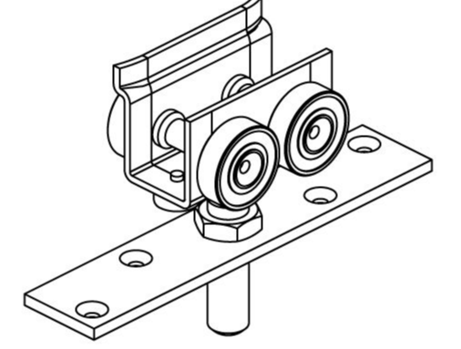 HENDERSON FLEXIROL STRAIGHT SLIDING HANGER CORNER PLATE ,MOUNT PLATE FIX & METAL DOOR