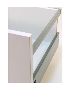 Slimbox Soft Close Drawer System, Depth 450mm , Height 90mm ,130mm and 180mm ,Screw On 40 Kg - White