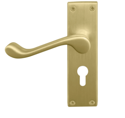 Windsor Premium NZ Victorian Square Longplate Lever Lock - Euro 48mm  Price Per Pair - Available in 11 Colours