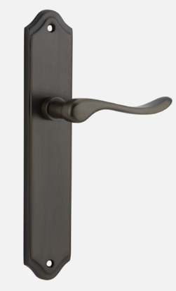 Iver Stirling Door Lever 10922 Shouldered Backplate Signature Brass - Passage ,Privacy & Entrance