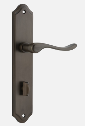 Iver Stirling Door Lever 10922 Shouldered Backplate Signature Brass - Passage ,Privacy & Entrance