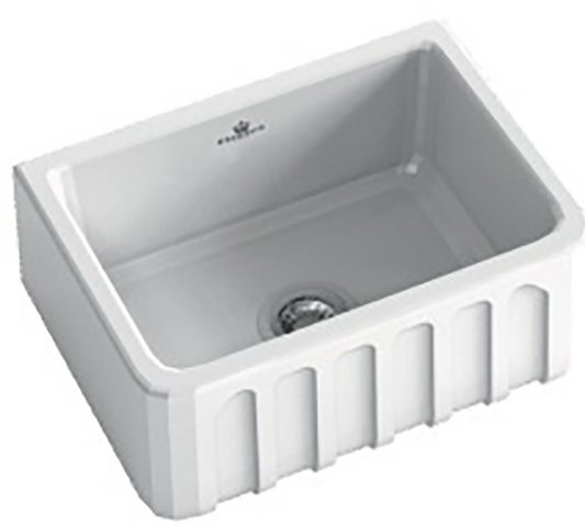 BURNS & FERALL CHAMBORD HENRI I & LOUIS I - WHITE CERAMIC SINGLE BUTLER SINK
