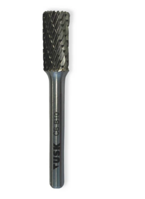 Tusk Heavy Duty Carbide Burrs A & B Shape Cylinder 6mm Shank, Double Cut - Without & With end Cut Dia 6mm ,8mm ,10mm & 12mm