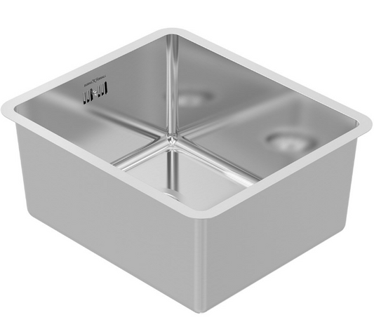 BURNS & FERALL SINGLE SINK R15 SERIES  WITH SLOT OVERFLOW STAINLESS STEEL LENGTH AVAILABLE IN 6 SIZES  : 265MM ,360MM ,380MM ,440MM ,490MM ,540MM