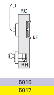 Cavity Slider For Doors Cavilock CL100 Left Hand Lever/Right Hand Flushturn & Key One Side Reversible Cylinder Right Hand Exit Free -Satin Chrome & Polished Brass