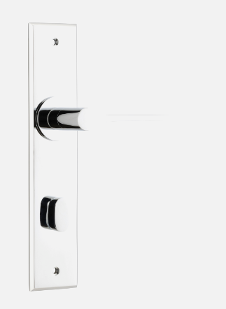 Iver Como Door Lever 11758 Chamfered Backplate Polished Chrome - Passage ,Privacy & Entrance