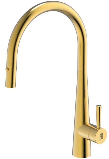 BURNS & FERALL CIGNUS 14 TAP ZOMODO GOOSE NECK  PULL-OUT TAP 421MM PVD SS DUAL FUNCTION AVAILABLE IN 4 COLOURS : BLACK PEARL ,BRUSHED STAINLESS STEEL ,EUREKA GOLD & RIO BRONZE