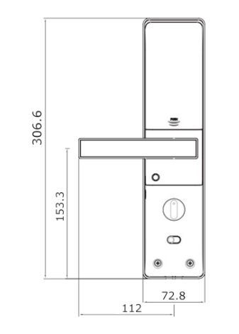 YALE SYDM3109A SMART LOCK - 70MM BACKSET SILVER