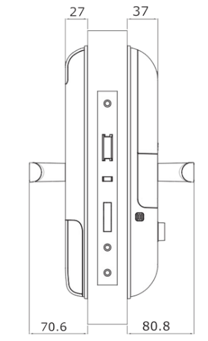 YALE SYDM3109A SMART LOCK - 70MM BACKSET SILVER