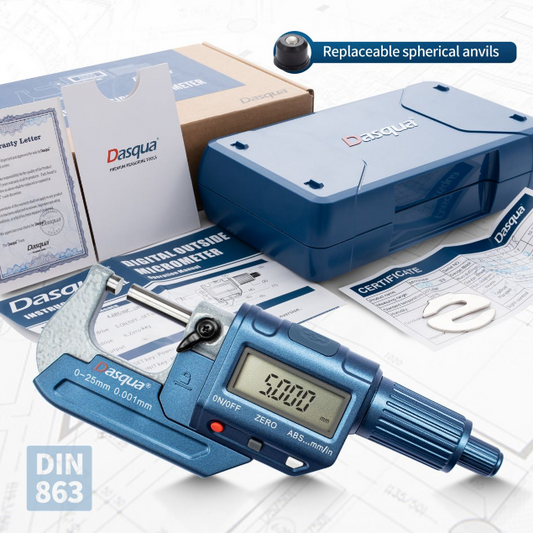 Trucut Heavy Duty Dasqua Digital Outside Micrometer 0-25mm & 25-50mm
