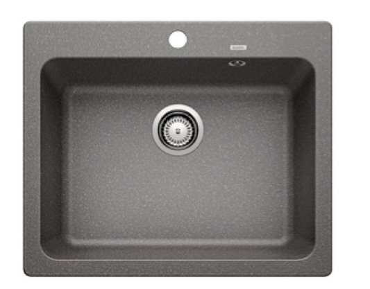 Blanco Germany Naya 6 Sink ( Width 545mm x Depth 200mm x height 200mm ) Blanco Silgranit Range- Available in 5 Colours :  Anthracite ,Black ,White ,Rock Grey ,Alu-Metallic