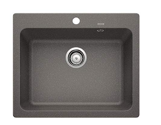 Blanco Germany Naya 6 Sink ( Width 545mm x Depth 200mm x height 200mm ) Blanco Silgranit Range- Available in 5 Colours : Anthracite ,Black ,White ,Rock Grey ,Alu-Metallic