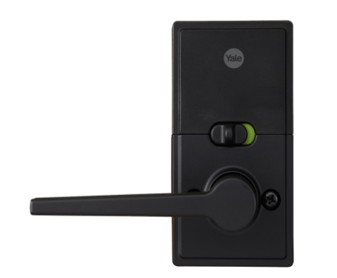 YALE LIBI KEYED DIGITAL LEVER MATT BLACK & SATIN NICKEL