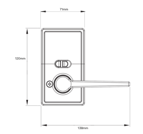 YALE LIBI KEYED DIGITAL LEVER MATT BLACK & SATIN NICKEL
