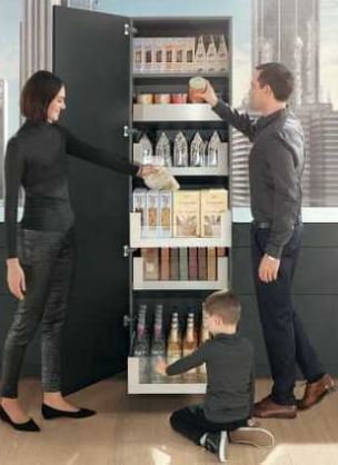 Blum Tandembox Antaro Space tower kitset one door 5 × 30kg length 500-550mm ( 275-600w ) Available in Silk White